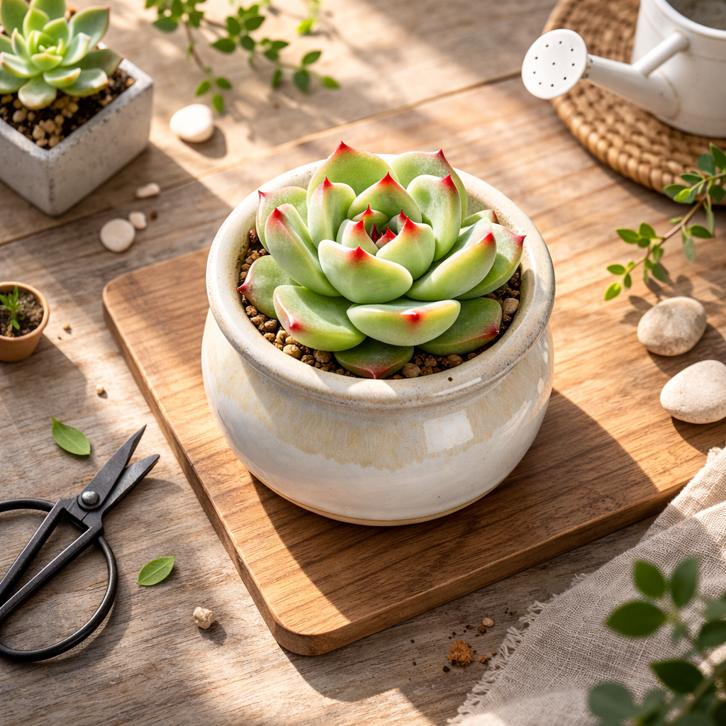 Handcrafted Glazed Ceramic Plant Pot