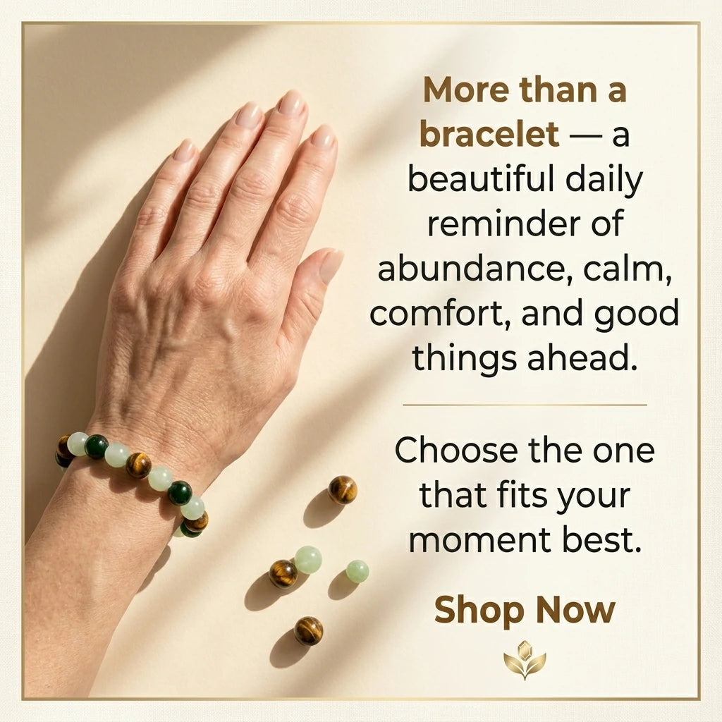 Last Day 50% OFF – Meaningful Natural Stone Bracelet, A Daily Reminder of Confidence, Peace & Good Fortune