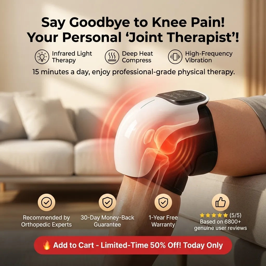 Last Day Sale!🔥50% OFF-Smart Knee Relief Pro: Melt Away Pain & Stiffness with Deep Infrared Heat & Vibration