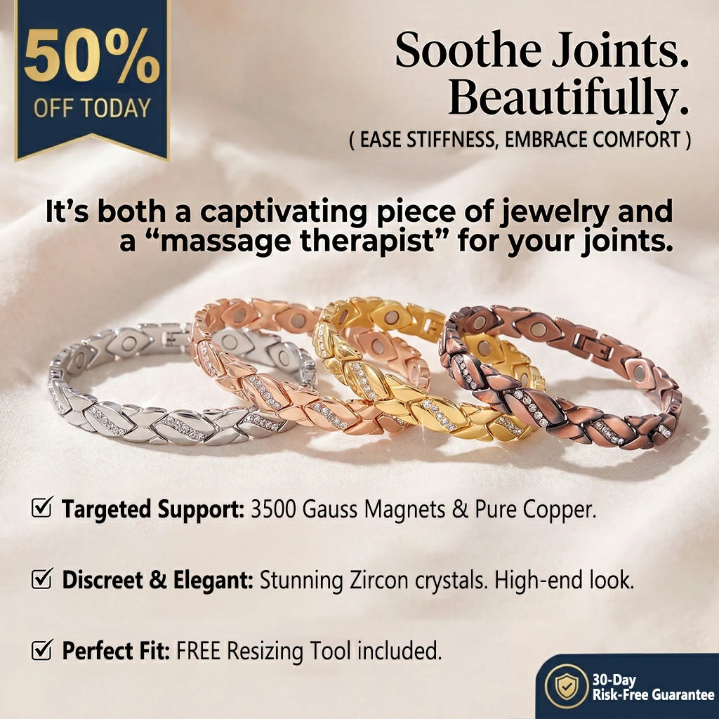 🔥 50% OFF TODAY: Pure Copper Magnetic Bracelet – Ease Stiffness & Aches (Fully Adjustable)💎