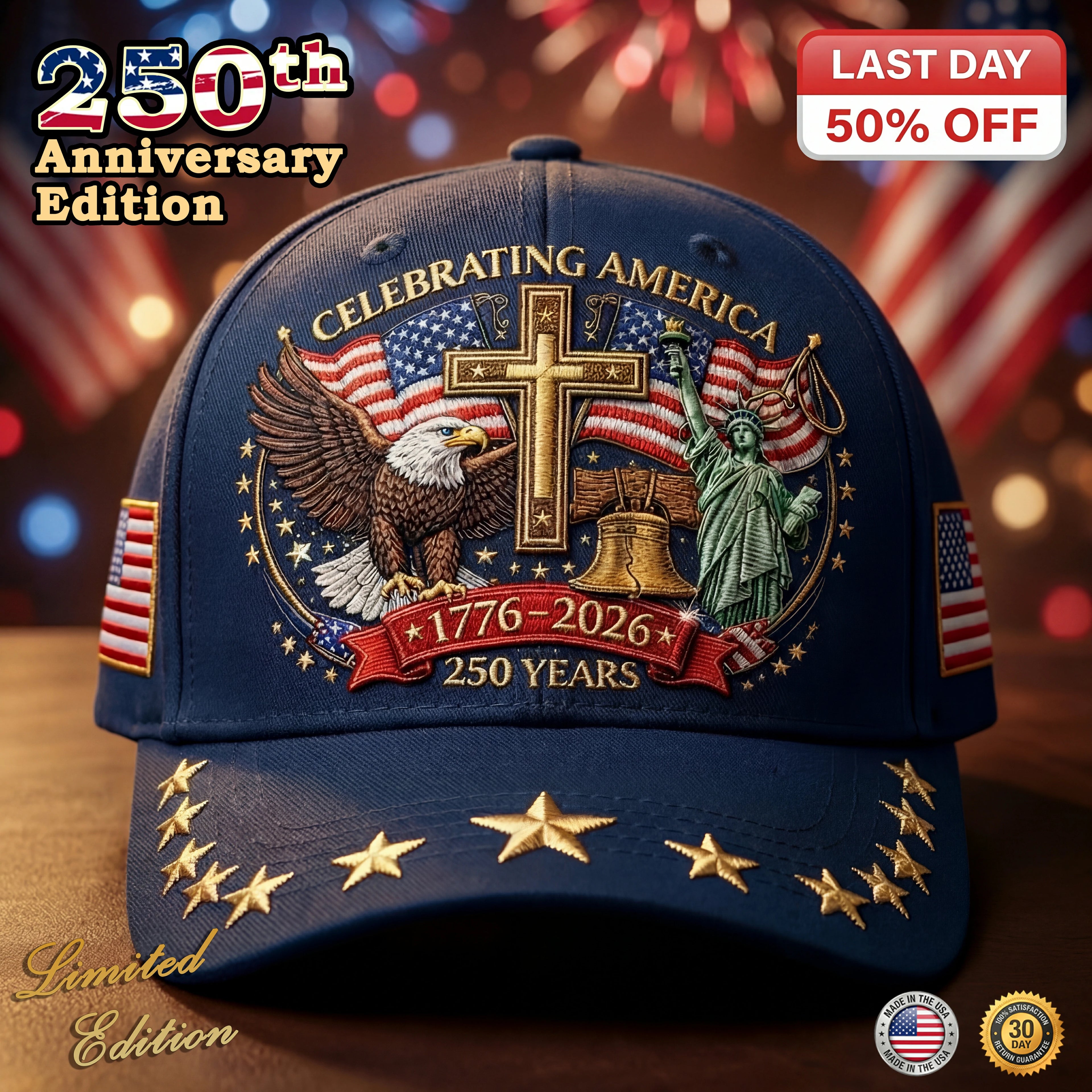 🔥 Final Flash Sale: 50% OFF - America 250th Anniversary Commemorative Cap (1776-2026)🔥