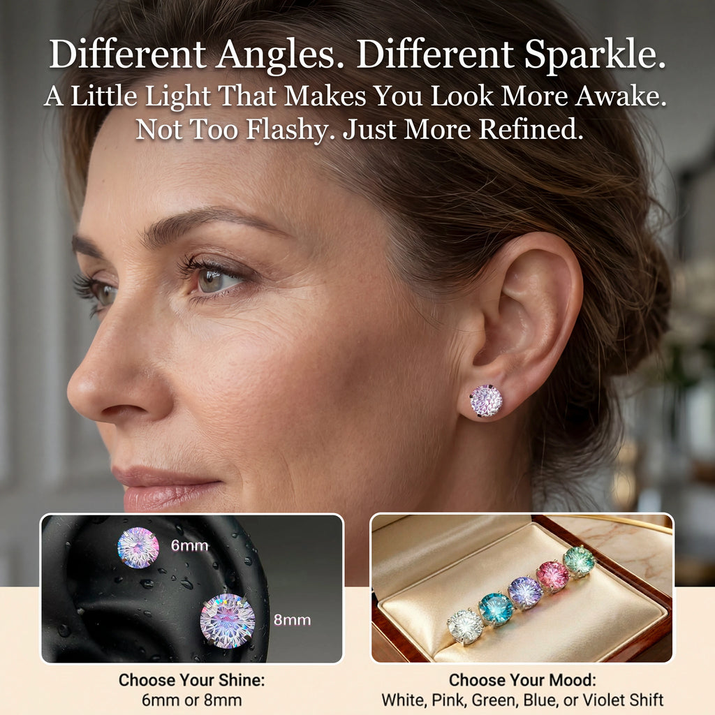 🔥 90% OFF TODAY: The Aurora Firework Studs: The 24/7 "Rested Glow" You Never Have To Take Off (100% Waterproof & Sensitive Ear Safe)