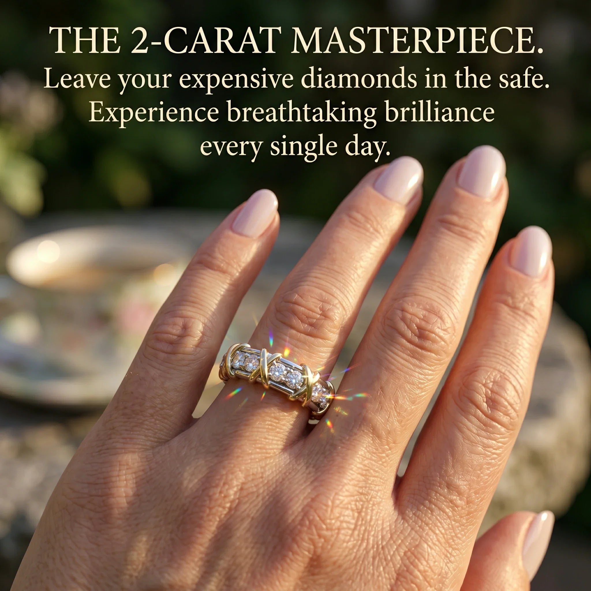 🔥90% OFF TODAY: The Artisan "XO" Two-Tone Band: Lab-Grown Brilliance That Passes the Diamond Test💎