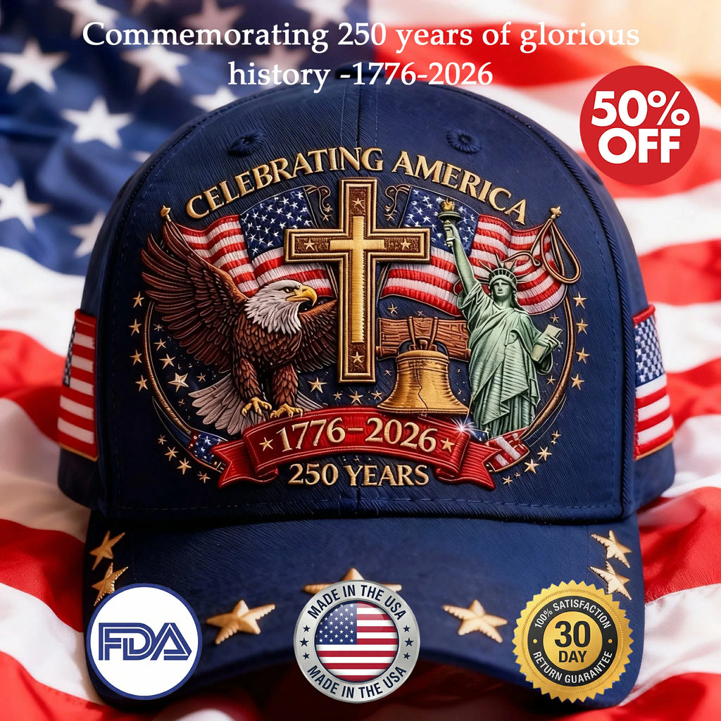 🦅Eagle & Liberty & Cross🎆United States 250th Anniversary Cap🧢—BUY 2 GET FREE SHIPPING