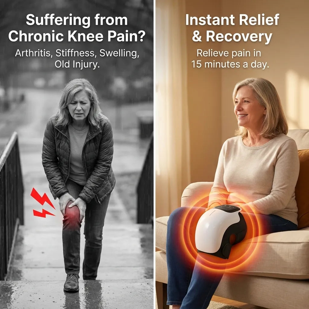 Last Day Sale!🔥50% OFF-Smart Knee Relief Pro: Melt Away Pain & Stiffness with Deep Infrared Heat & Vibration