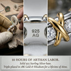 🔥90% OFF TODAY: The Artisan "XO" Two-Tone Band: Lab-Grown Brilliance That Passes the Diamond Test💎