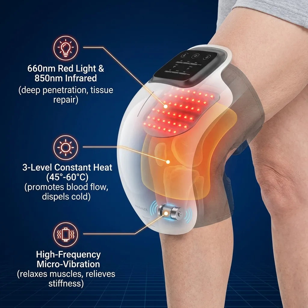 Last Day Sale!🔥50% OFF-Smart Knee Relief Pro: Melt Away Pain & Stiffness with Deep Infrared Heat & Vibration