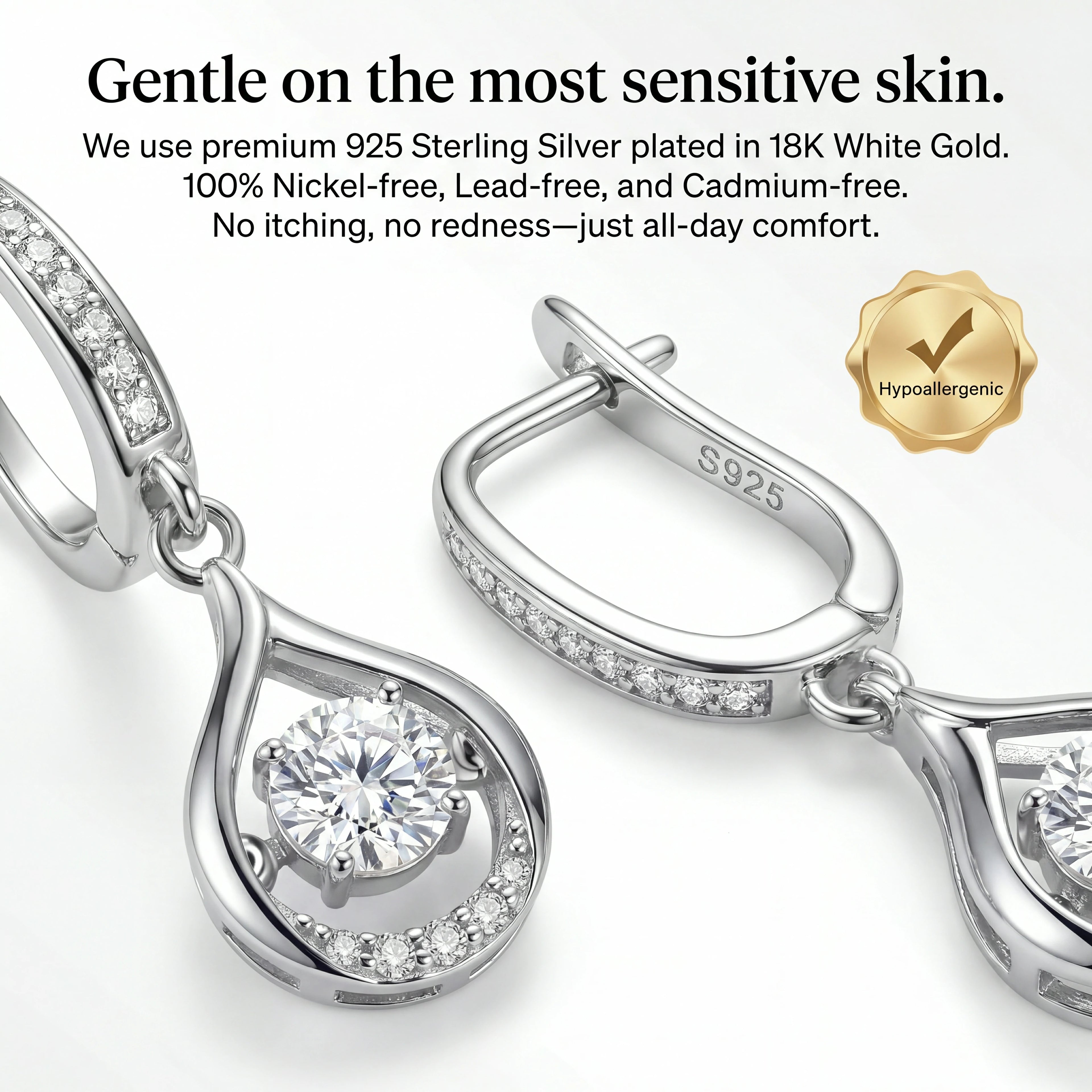 🔥 90% OFF TODAY: 2-Carat "Dancing" Moissanite Earrings – The Pure S925 Comfort & Sparkle You Deserve 💖