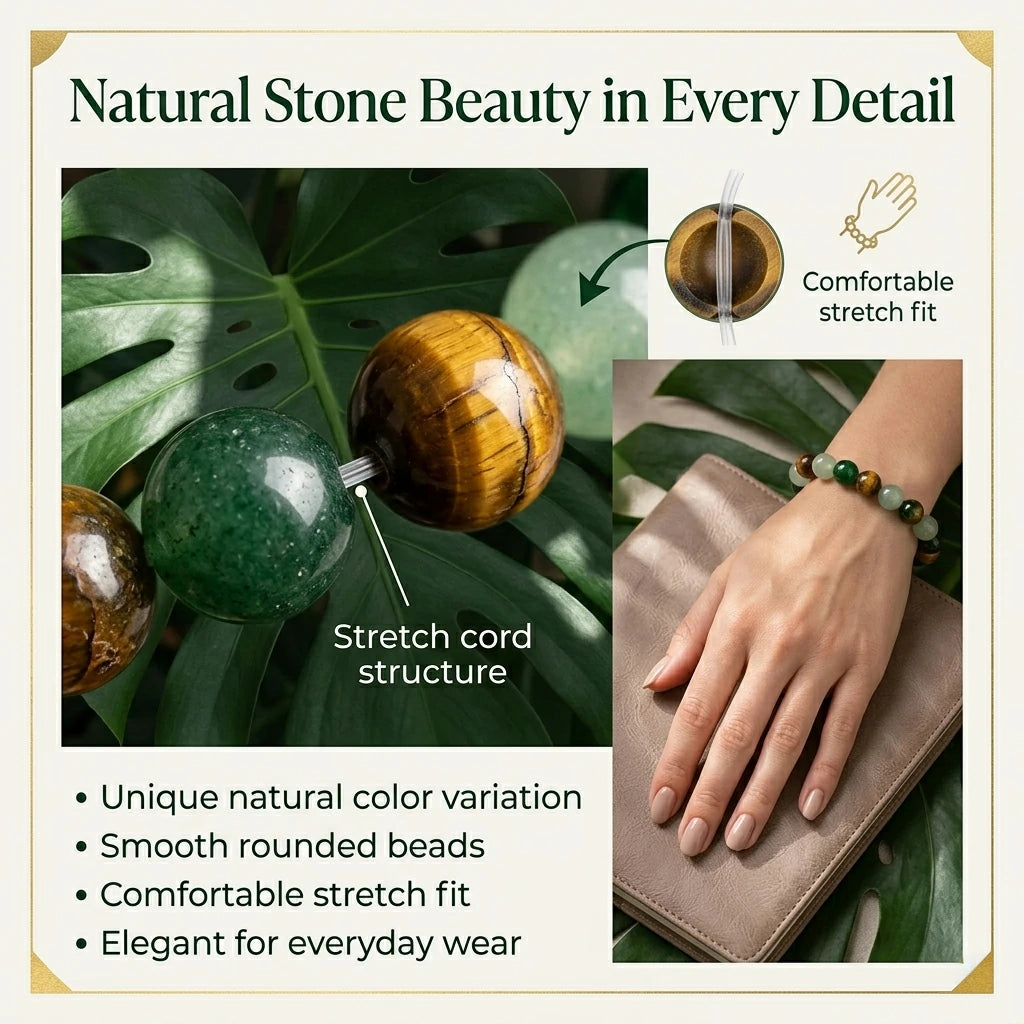 Last Day 50% OFF – Meaningful Natural Stone Bracelet, A Daily Reminder of Confidence, Peace & Good Fortune