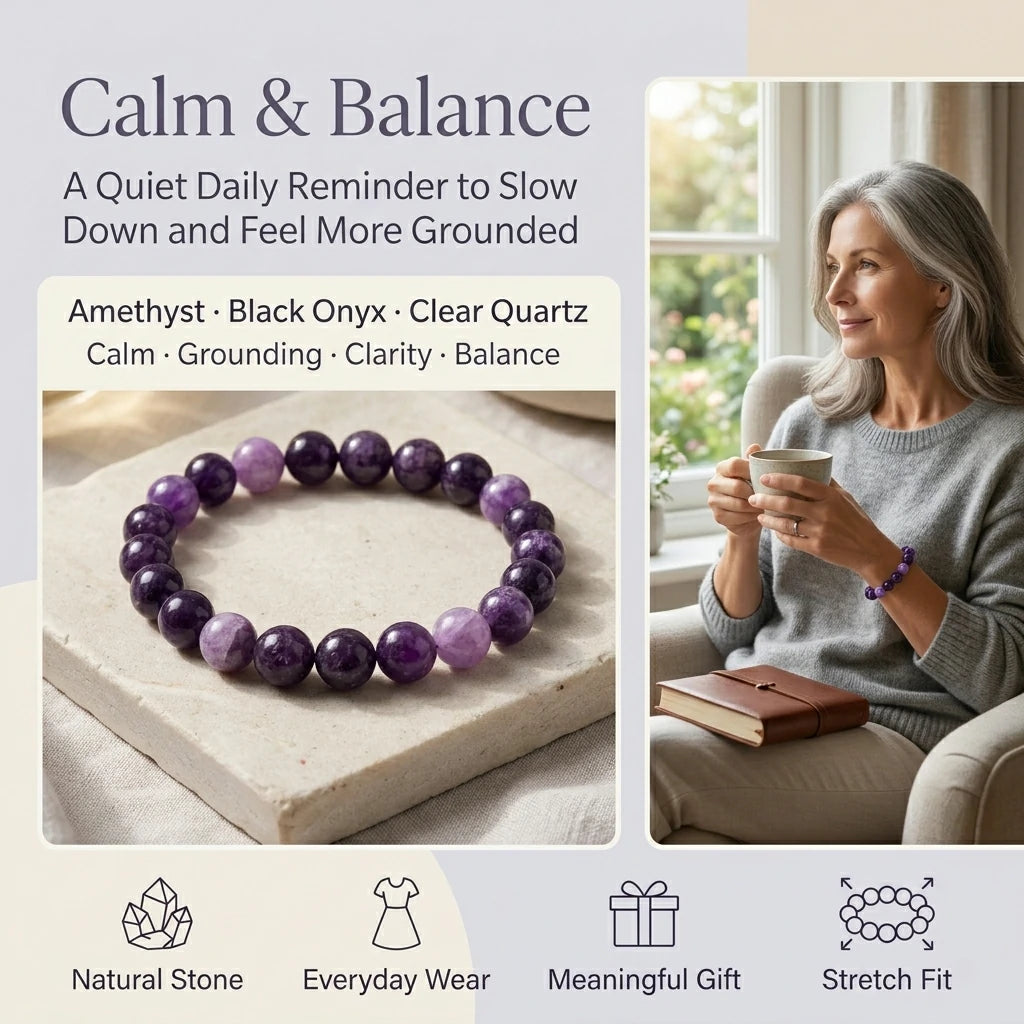 Last Day 50% OFF – Meaningful Natural Stone Bracelet, A Daily Reminder of Confidence, Peace & Good Fortune