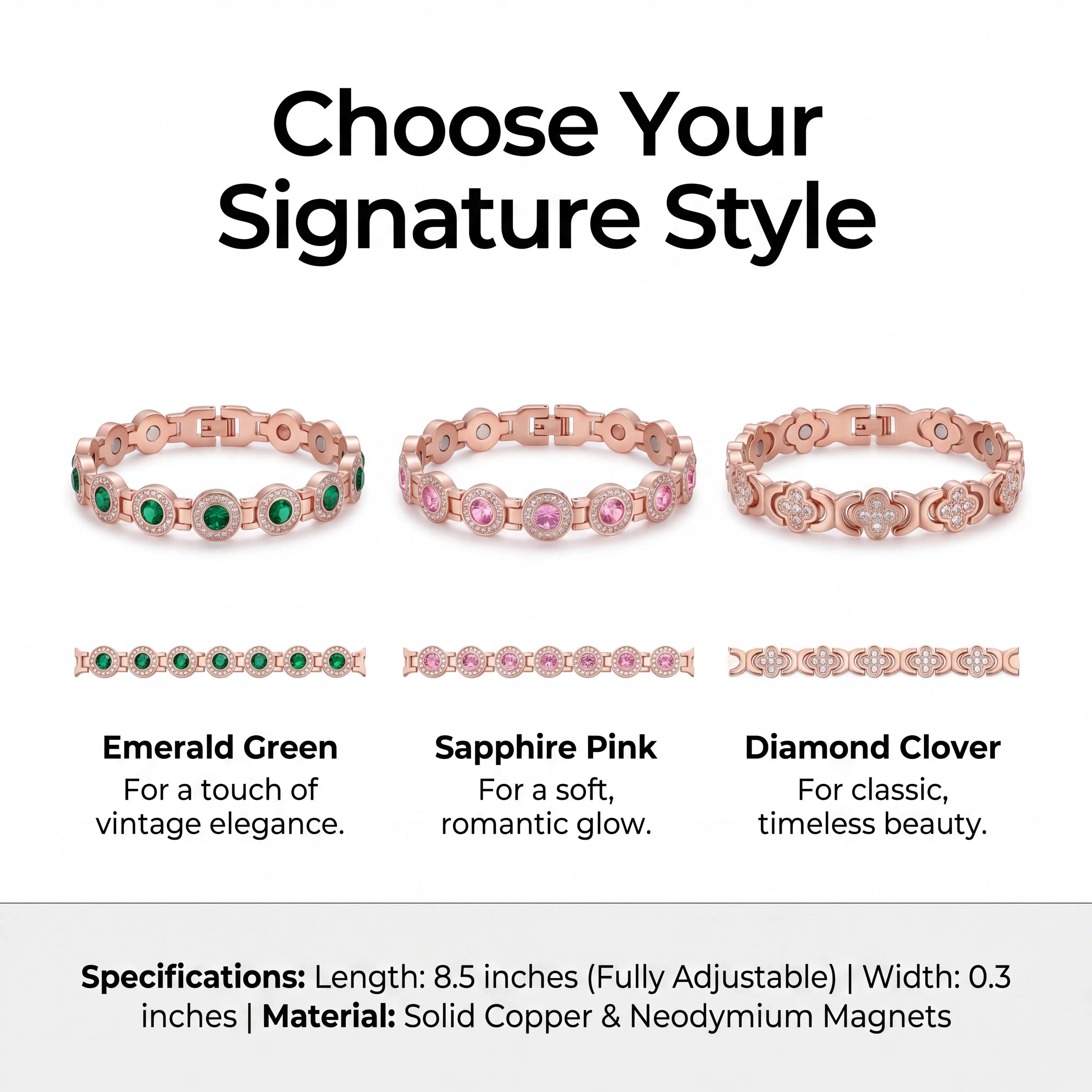 🔥 50% OFF TODAY | Premium Copper Magnetic Therapy Bracelet – Elegance & Daily Relief
