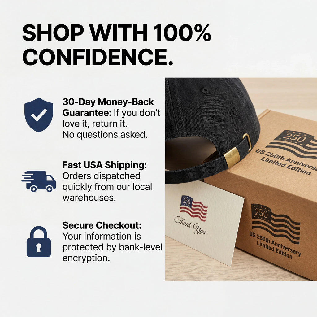 🔥 Final Flash Sale: 49% OFF - Proud to Be American-Personalized 250th Anniversary Commemorative Cap