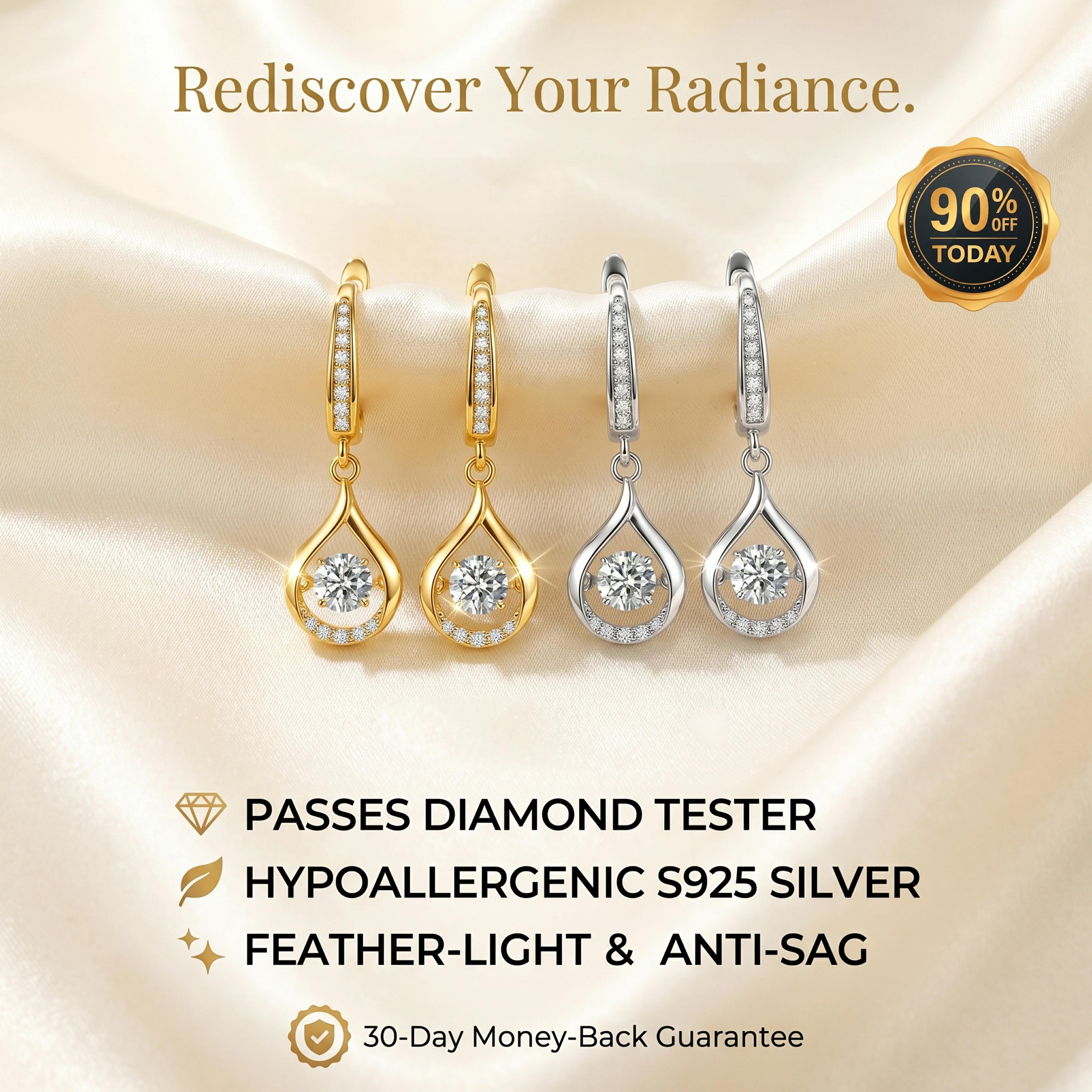 🔥 90% OFF TODAY: 2-Carat "Dancing" Moissanite Earrings – The Pure S925 Comfort & Sparkle You Deserve 💖