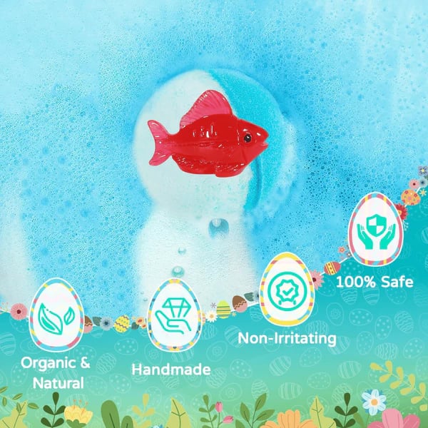🔥 LAST DAY 50% OFF 🔥 Kids "Magic" Bath Bomb (With Surprise Inside 🥚✨) — Mega Bubbles Soothe Eczema, Rashes & Summer Bug Bites 🛁🎈