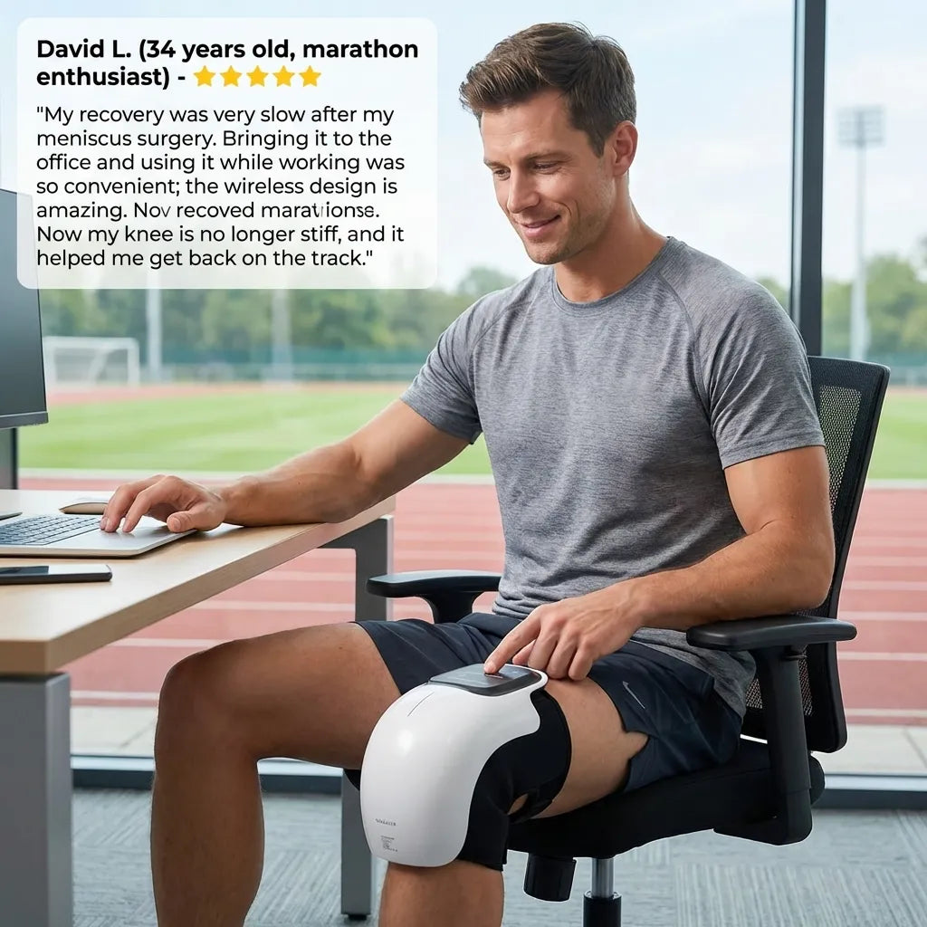 Last Day Sale!🔥50% OFF-Smart Knee Relief Pro: Melt Away Pain & Stiffness with Deep Infrared Heat & Vibration