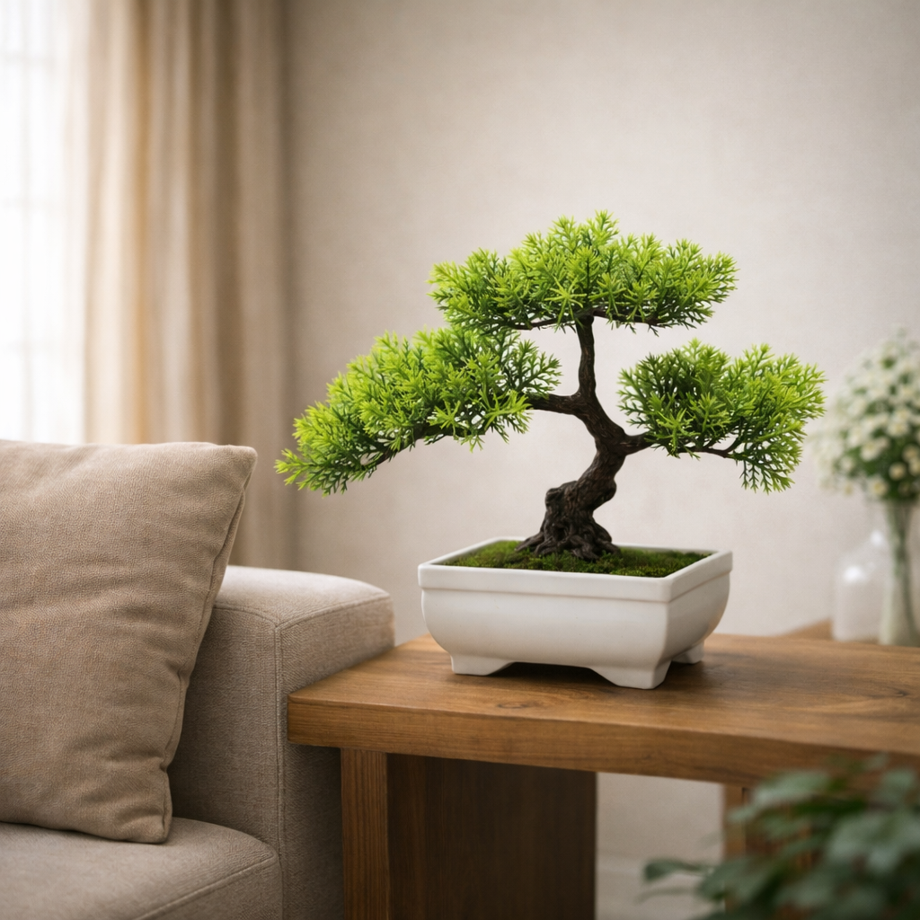 Faux Bonsai Tree with Ceramic Planter