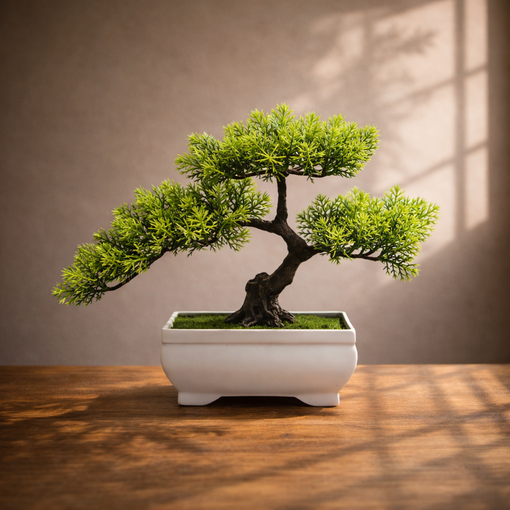 Faux Bonsai Tree with Ceramic Planter