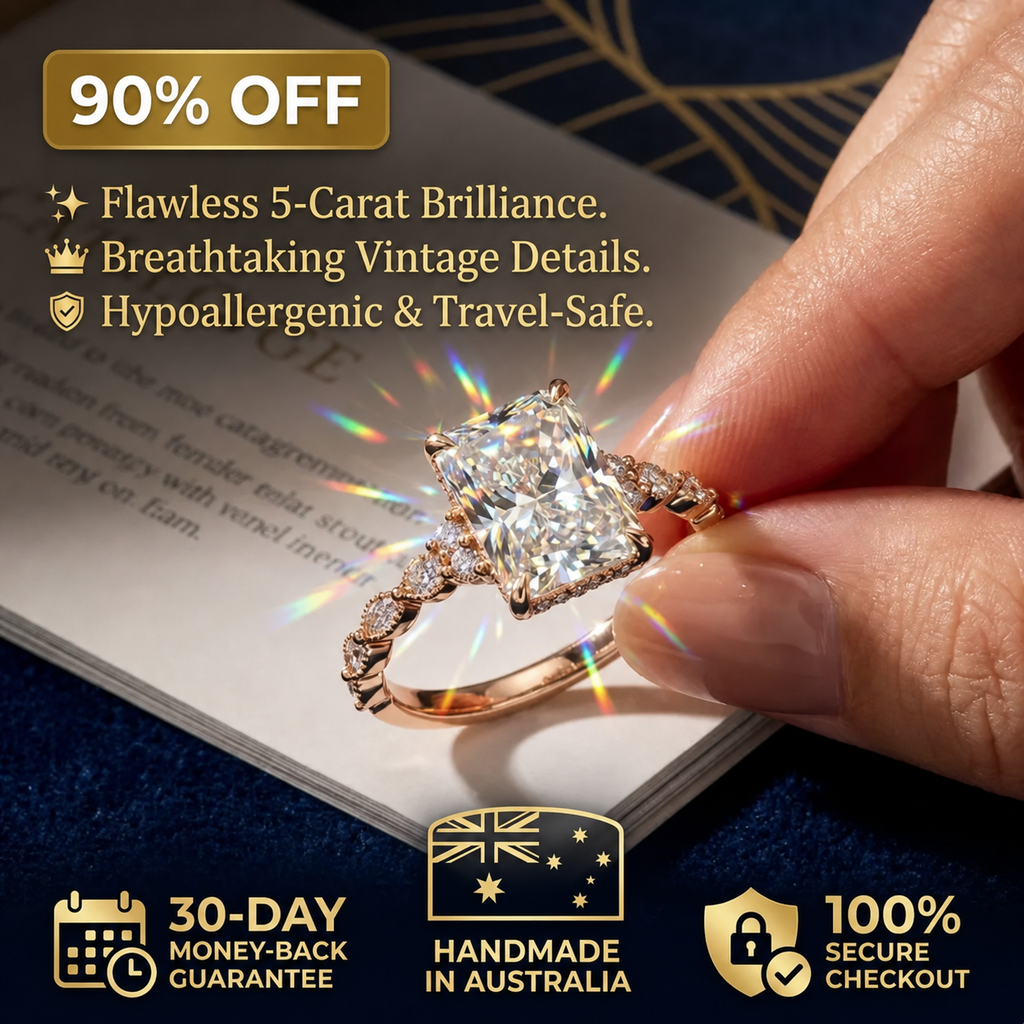 The Anniversary Upgrade: 5-Carat Flawless Radiant Cut Moissanite Ring (Hidden Halo, VVS1)-Last Day Sale🔥-90% OFF