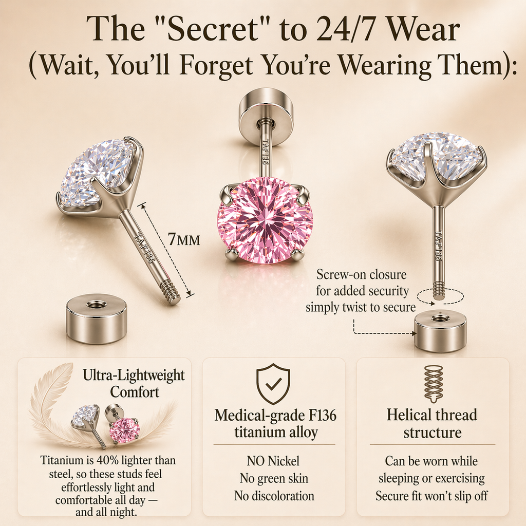 🔥 90% OFF TODAY: The Aurora Firework Studs: The 24/7 "Rested Glow" You Never Have To Take Off (100% Waterproof & Sensitive Ear Safe)