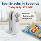 2-in-1 Portable Mini Bag Sealer & Cutter（Keep chips, snacks, pet food, cereal, and leftovers fresher for longer.）