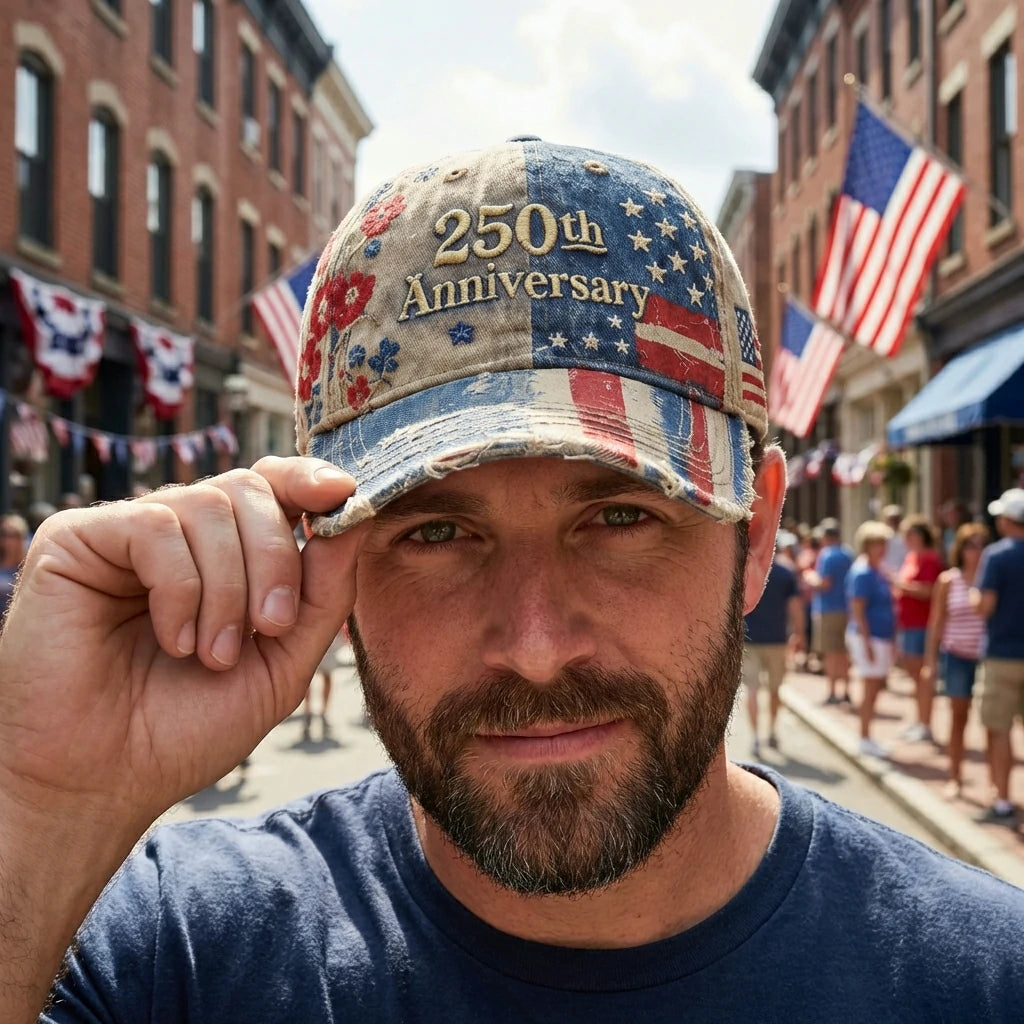 🔥 LAST DAY 50% OFF: 🇺🇸 Exclusive 250th Anniversary Floral Heritage Cap 🧢(1776-2026) | BUY 2 GET FREE SHIPPING