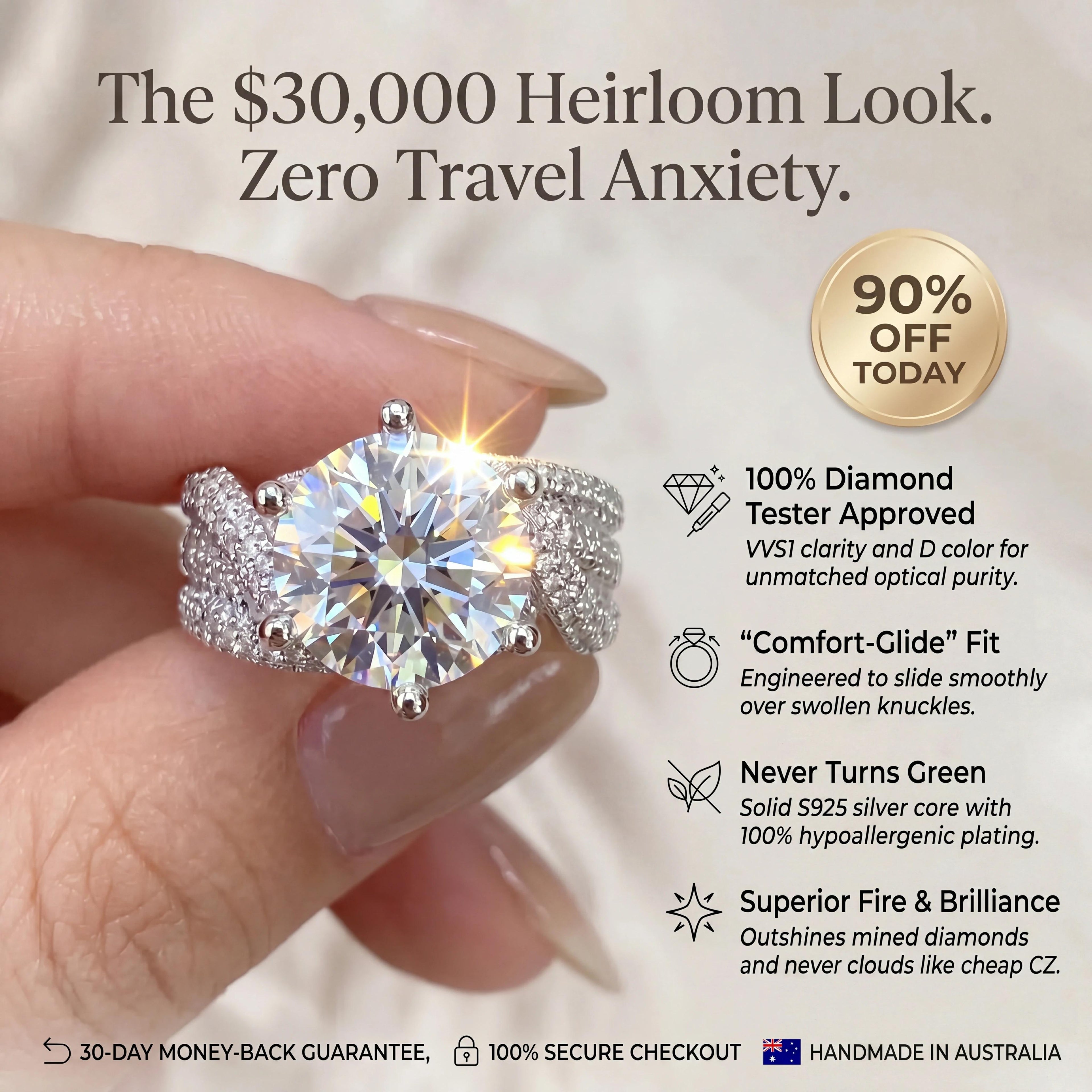 🔥90% OFF TODAY: The 3-Carat Infinity Twist Moissanite Ring | Fearless Everyday Luxury