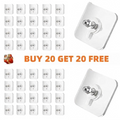 BUY 10 GET 10 FREE 20PCS Adhesive Frame Hooks Wall Mount Self-Adhesive Hooks Suitable for Bathroom and Kitchen Decoration